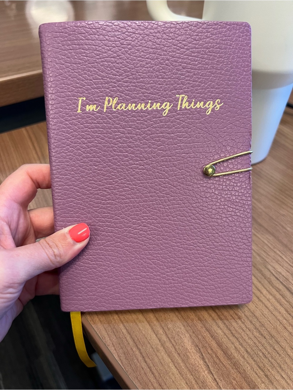 Lilac Planner Notebook - "I'm Planning Things" Gold Accent